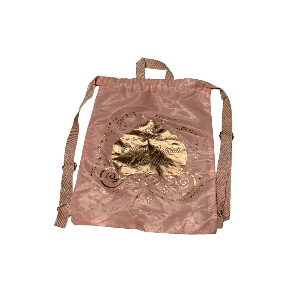 NWT Disney Bibbidi Bobbidi Boutique Pink Drawstring Backpack Bag Kids